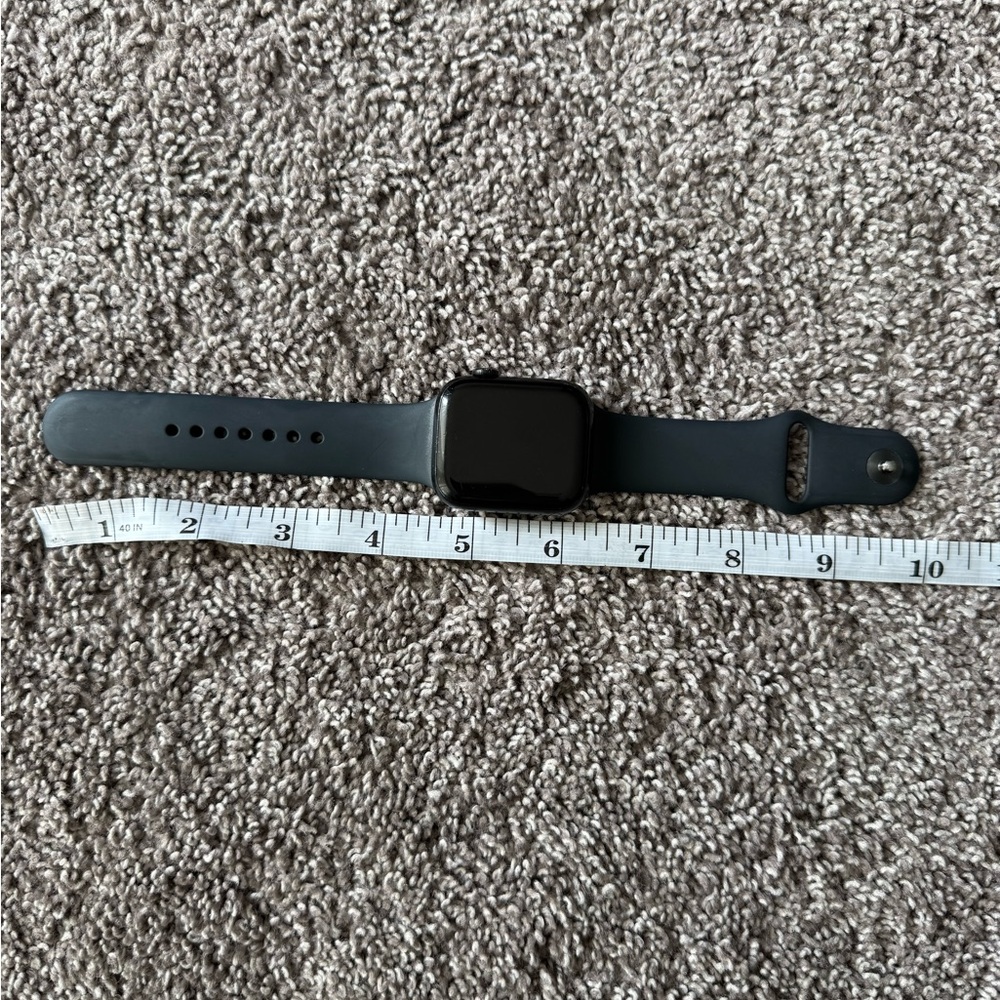 Black iWatch Series 7 45mm with Silicone Band